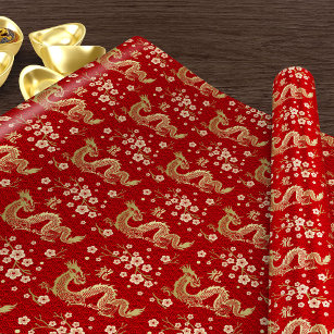 Chinese New year of the Dragon 2024 Wrapping Paper