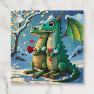 Chinese New Year Of The Dragon Couple Favor Tags