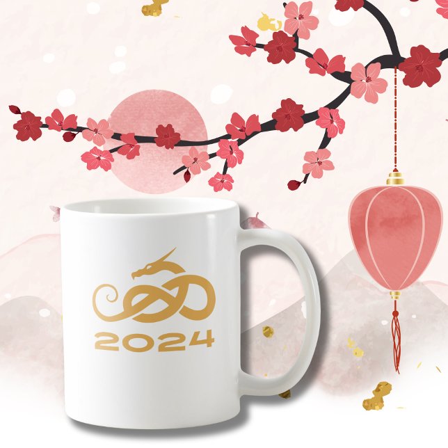 Chinese New Year of the Dragon minimalistic modern Coffee Mug (Creator Uploaded)