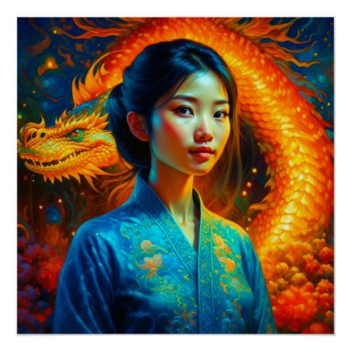 Chinese New Year of the Dragon Poster