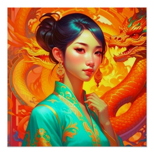 Chinese New Year of the Dragon Poster