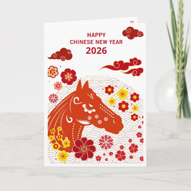 Chinese New year of the Horse 2026 Card (Front)
