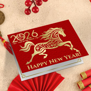 Chinese New year of the Horse 2026 Card