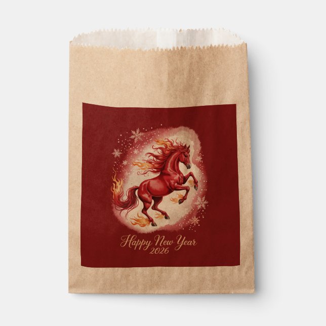 Chinese New year of the Horse 2026 Favor Bag (Front)