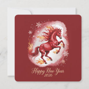 Chinese New year of the Horse 2026 Holiday Card