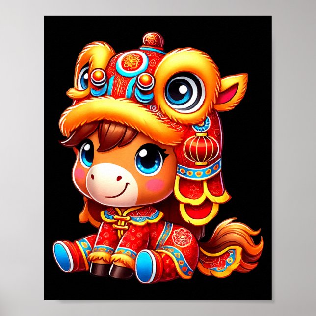 Chinese New Year Of The Horse 2026 Lunar New Year  Poster (Front)
