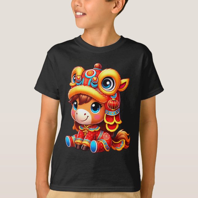 Chinese New Year Of The Horse 2026 Lunar New Year  T-Shirt (Front)