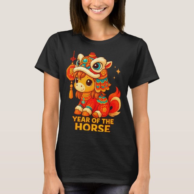 Chinese New Year Of The Horse 2026 Lunar New Year  T-Shirt (Front)