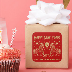 Chinese New year of the Horse 2026 Square Sticker