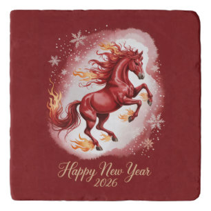 Chinese New year of the Horse 2026 Trivet