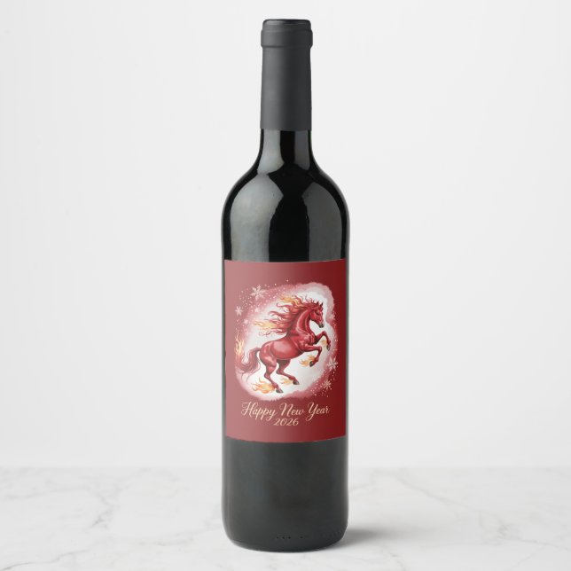 Chinese New year of the Horse 2026 Wine Label (Front)