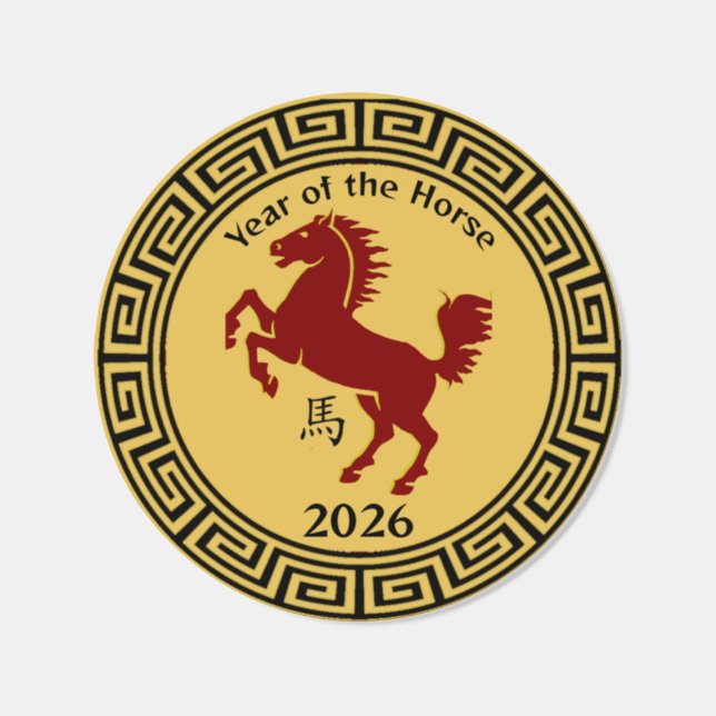 Chinese New Year of the Horse Design Sticker Roll (Single)