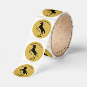 Chinese New Year of the Horse Design Sticker Roll