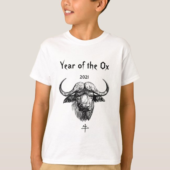 Chinese New Year of the Ox 2021 Kids Shirt
