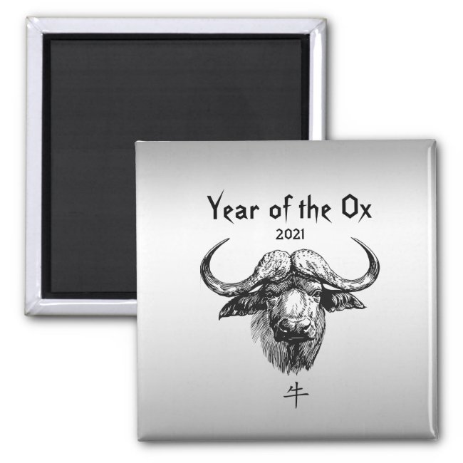 Chinese New Year of the Ox 2021 Magnet