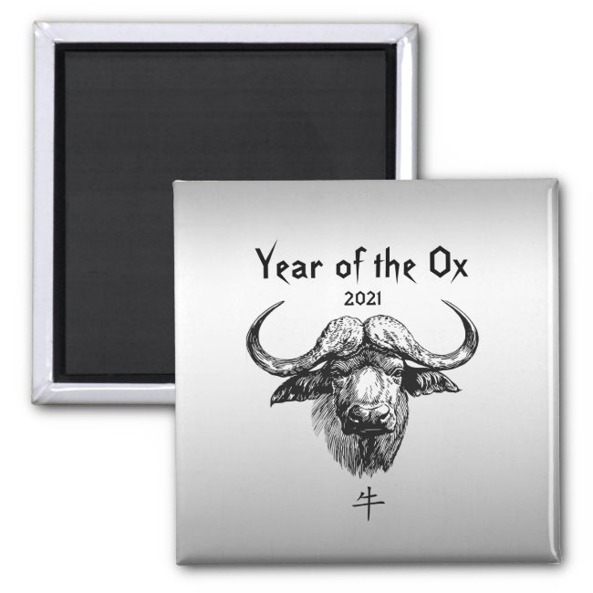Chinese New Year of the Ox 2021 Magnet