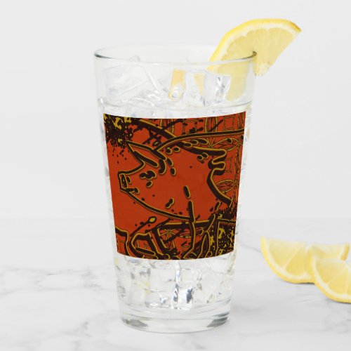 Chinese New Year of the Pig 2019 _ Red  Gold Glass