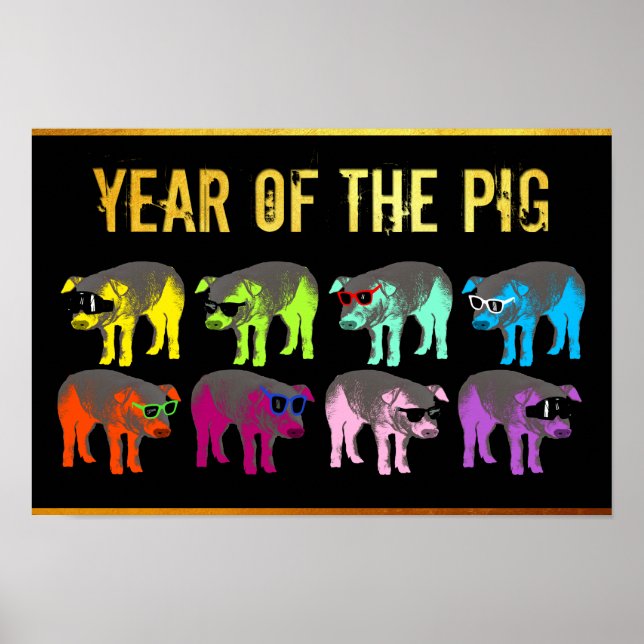 Chinese New Year of the Pig Pop Gold S Poster (Front)