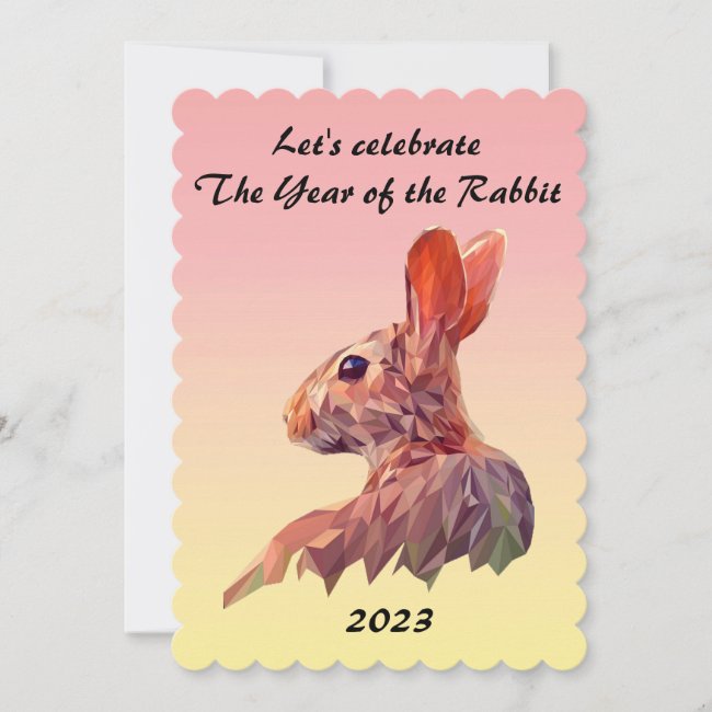 Chinese New Year of the Rabbit 2023 Invitation