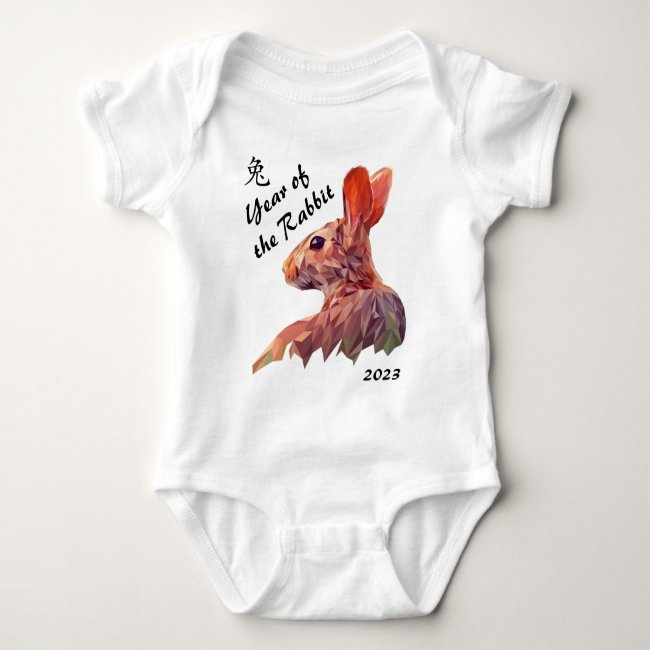 Chinese New Year of the Rabbit Baby Bodysuit
