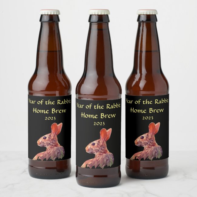 Chinese New Year of the Rabbit Beer Label