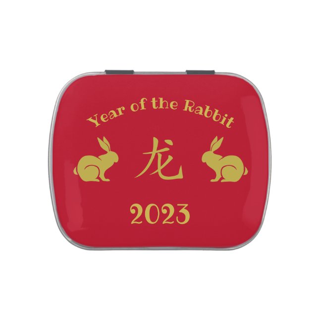 Chinese New Year of the Rabbit Design Candy Tin