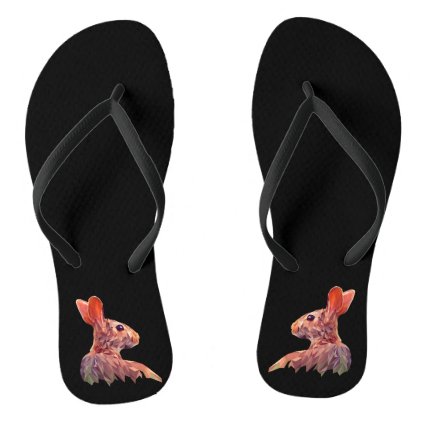 Chinese New Year of the Rabbit Flip Flops