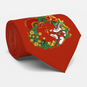 Chinese New Year of The Rabbit Neck Tie