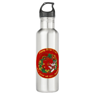 Chinese New Year of The Rabbit Stainless Steel Water Bottle