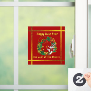 Chinese New Year of The Rabbit Window Cling