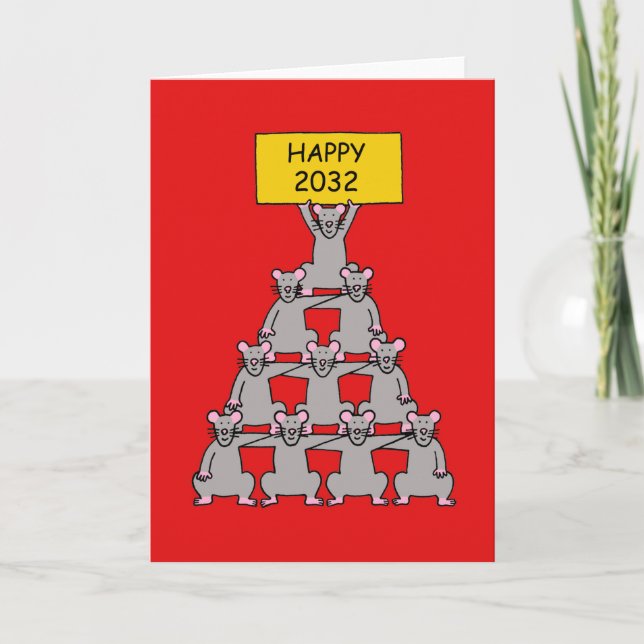 Chinese New Year of the Rat 2032 Card (Front)