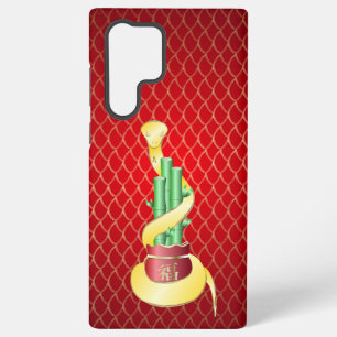 Chinese New Year of the Snake 2025 Lucky Bamboo Samsung Galaxy S22 Ultra Case