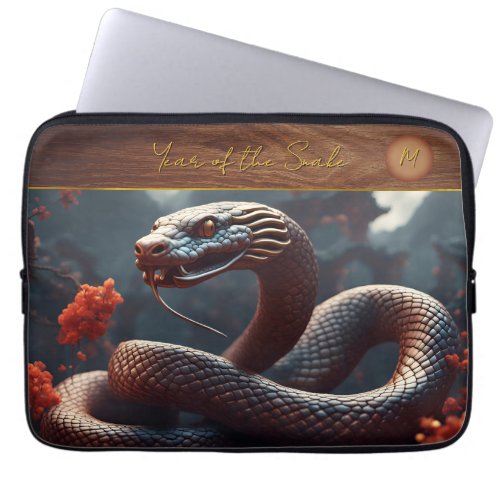 Chinese New Year of the Snake 2025 Monogram LS Laptop Sleeve