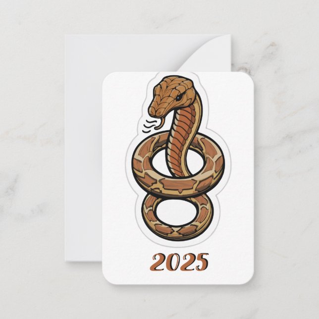 Chinese New Year Of The Snake 2025  Note Card (Front)
