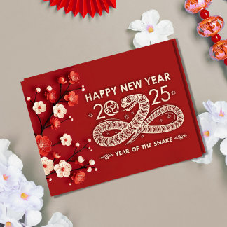 Chinese New year of the Snake 2025 Postcard