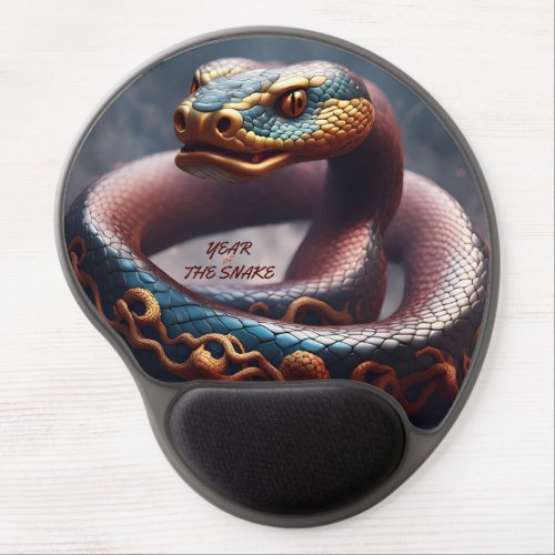 Chinese New Year of the Snake 2025 Wood GMP2 Gel Mouse Pad