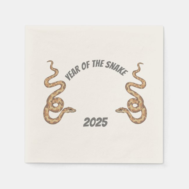 Chinese New Year of the Snake Paper Napkin