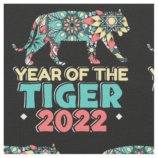 Chinese New Year of the Tiger 2022 - Mandala Fabric