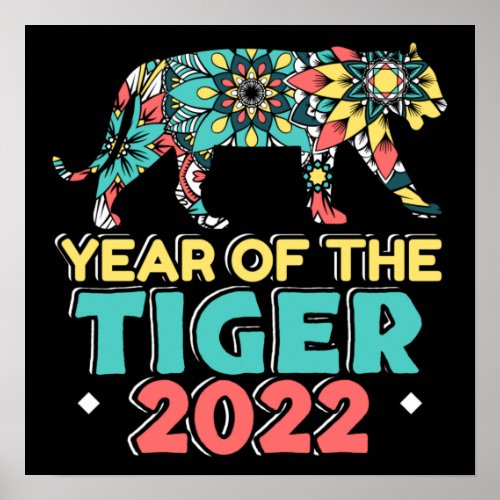 Chinese New Year of the Tiger 2022 _ Mandala Poster