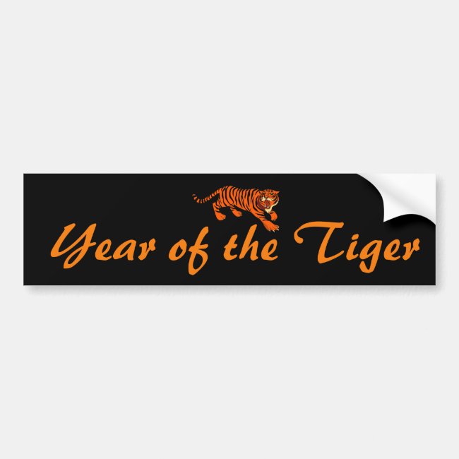 Chinese New Year of the Tiger Bumper Sticker