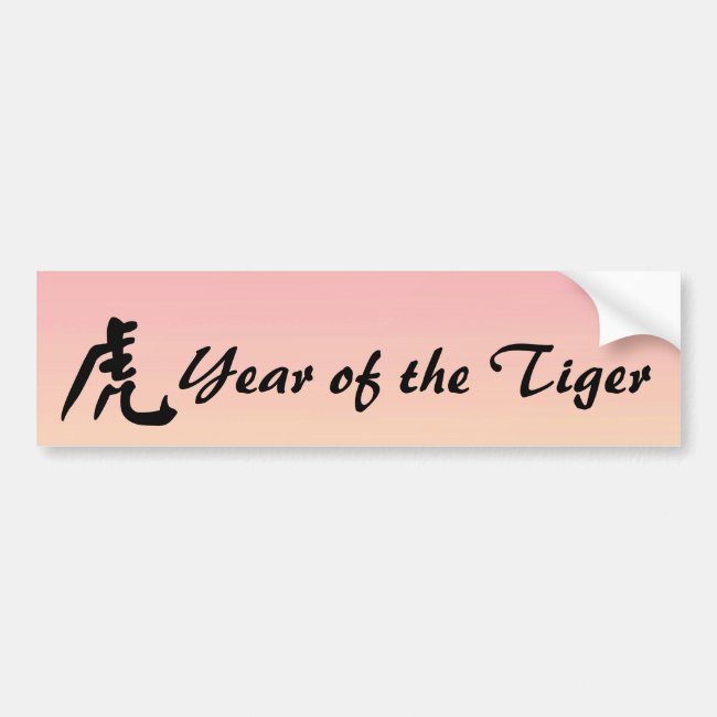 Chinese New Year of the Tiger Bumper Sticker