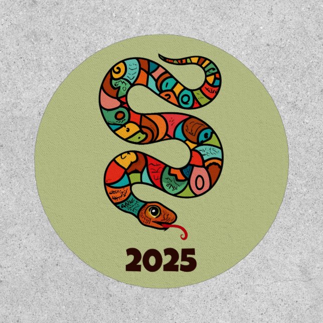 Chinese New Year Of The Wood Snake 2025 Patch (Front)