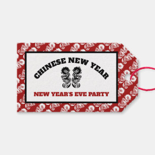 Chinese New Year Oriental Dragon Gift Tags