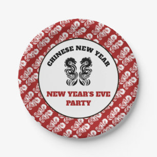 Chinese New Year Oriental Dragon Paper Plates