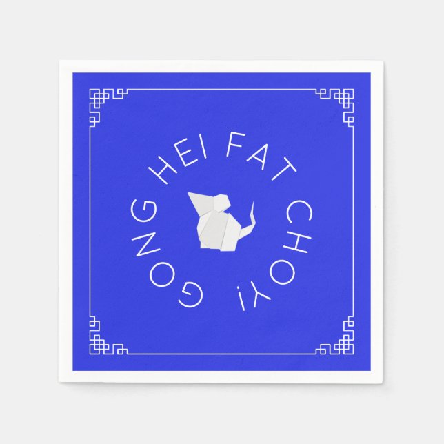 Chinese New Year Origami Rat Napkins (Front)