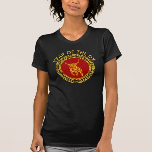 Chinese New Year Ox Ornament T_Shirt
