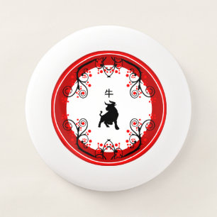 Chinese New Year Ox with Red Blossoms Wham-O Frisbee