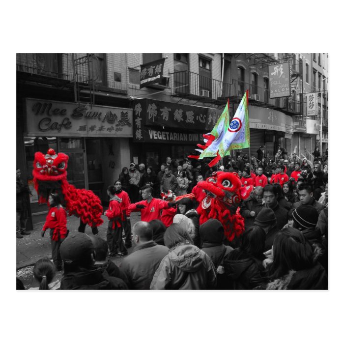 Chinese New Year Parade NY Postcard