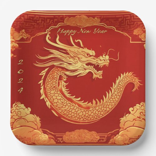 Chinese New Year Party Paper Plates