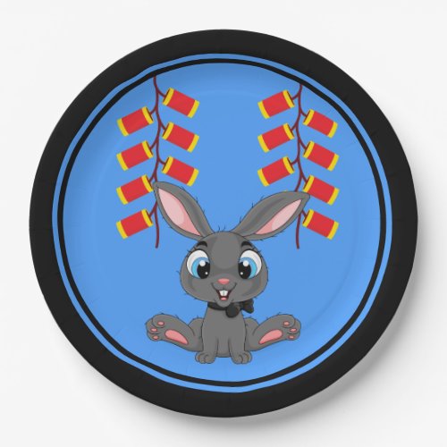 Chinese New Year Rabbit  Chinese Firecrackers Paper Plates